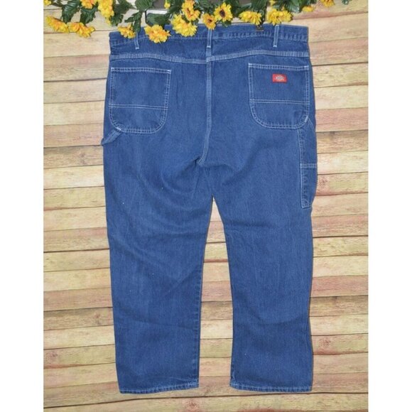 Dickies Men's 44 x 30 Denim Cargo Blue Jeans Size 44 X 30 Straight Leg Workwear - Picture 4 of 9